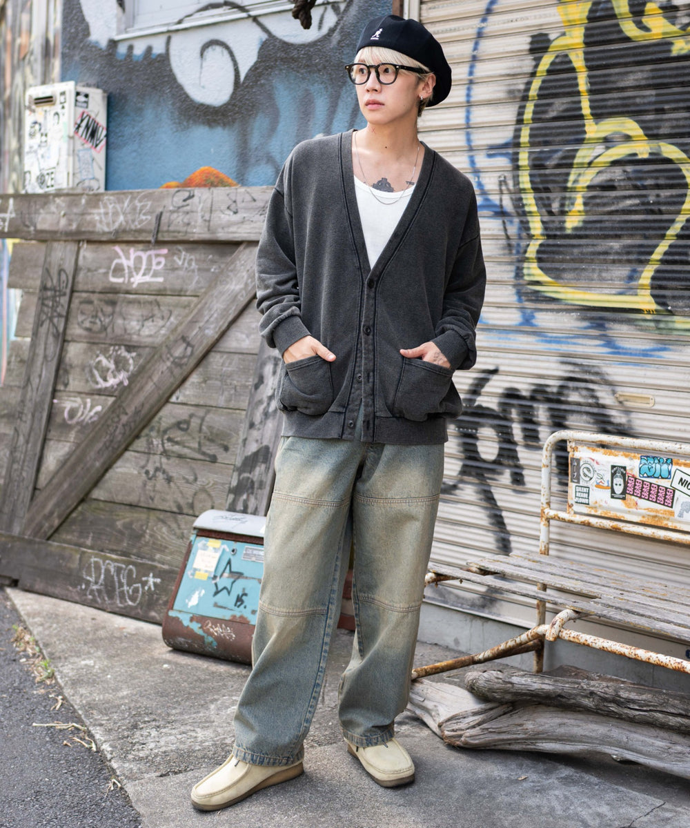 デニム淡加工 モデル：175cm L着用