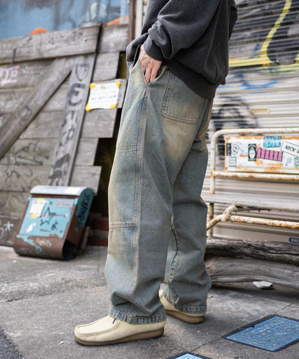 デニム淡加工 モデル：175cm L着用