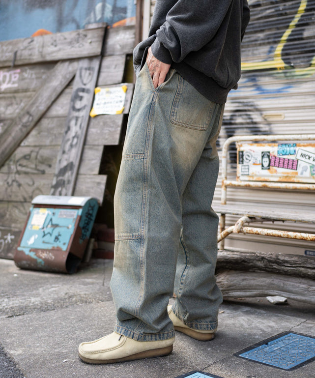 デニム淡加工 モデル：175cm L着用