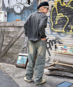 デニム淡加工 モデル：175cm L着用