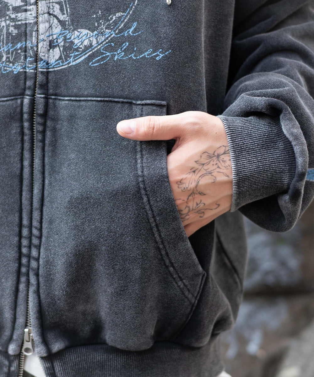 パウダーブリーチグラフィックZIPパーカー