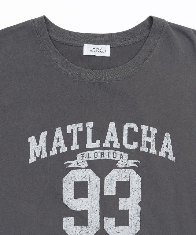 ヴィンテージライクグラフィックノースリーブ