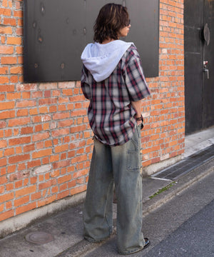 レッドチェック1 モデル：175cm L着用