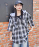 ブラックチェック1　モデル:159cm M着用