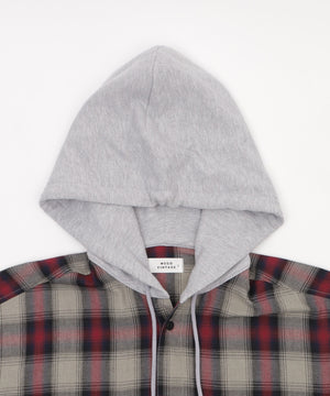 オンブレチェックフードシャツ（SS）