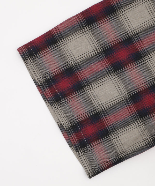 オンブレチェックフードシャツ（SS）