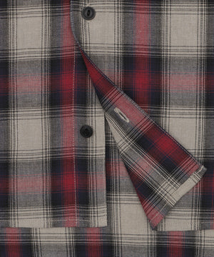 オンブレチェックフードシャツ（SS）