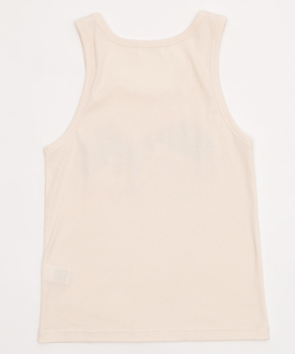 グラフィックリブタンクトップ