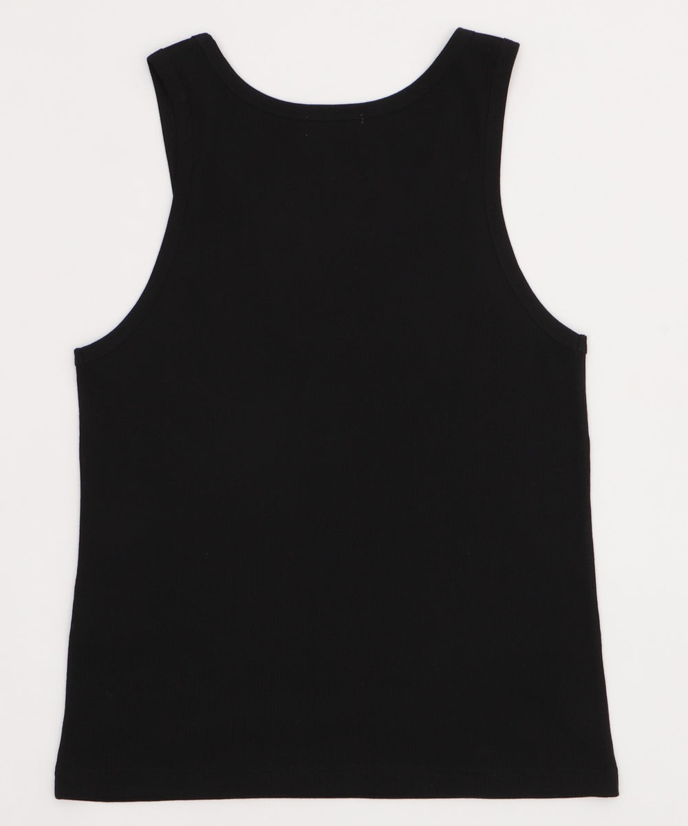 グラフィックリブタンクトップ