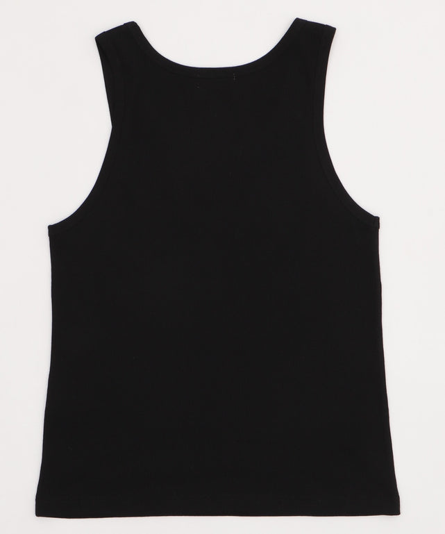 グラフィックリブタンクトップ