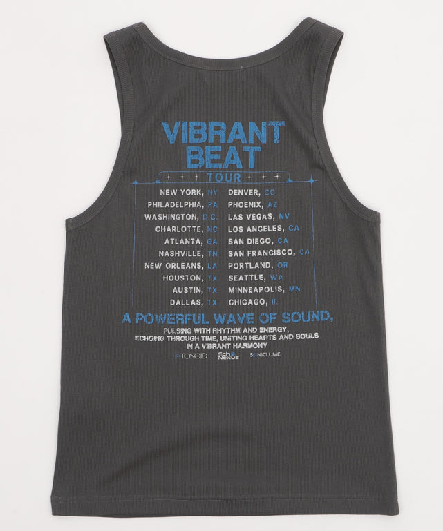 グラフィックリブタンクトップ