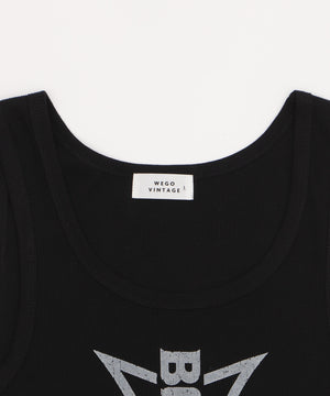 グラフィックリブタンクトップ