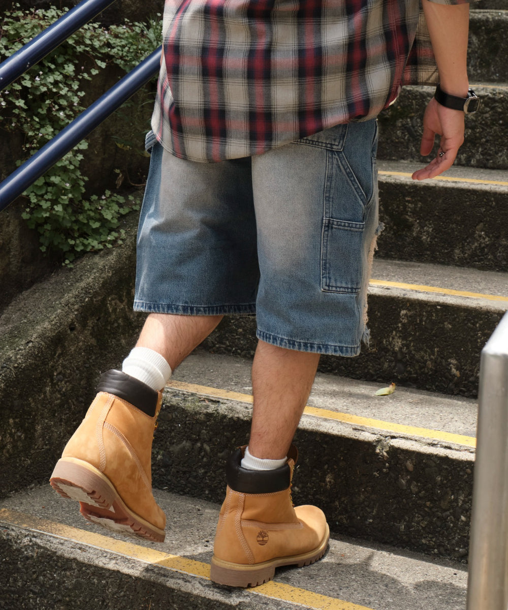 デニム中濃加工 モデル：175cm L着用