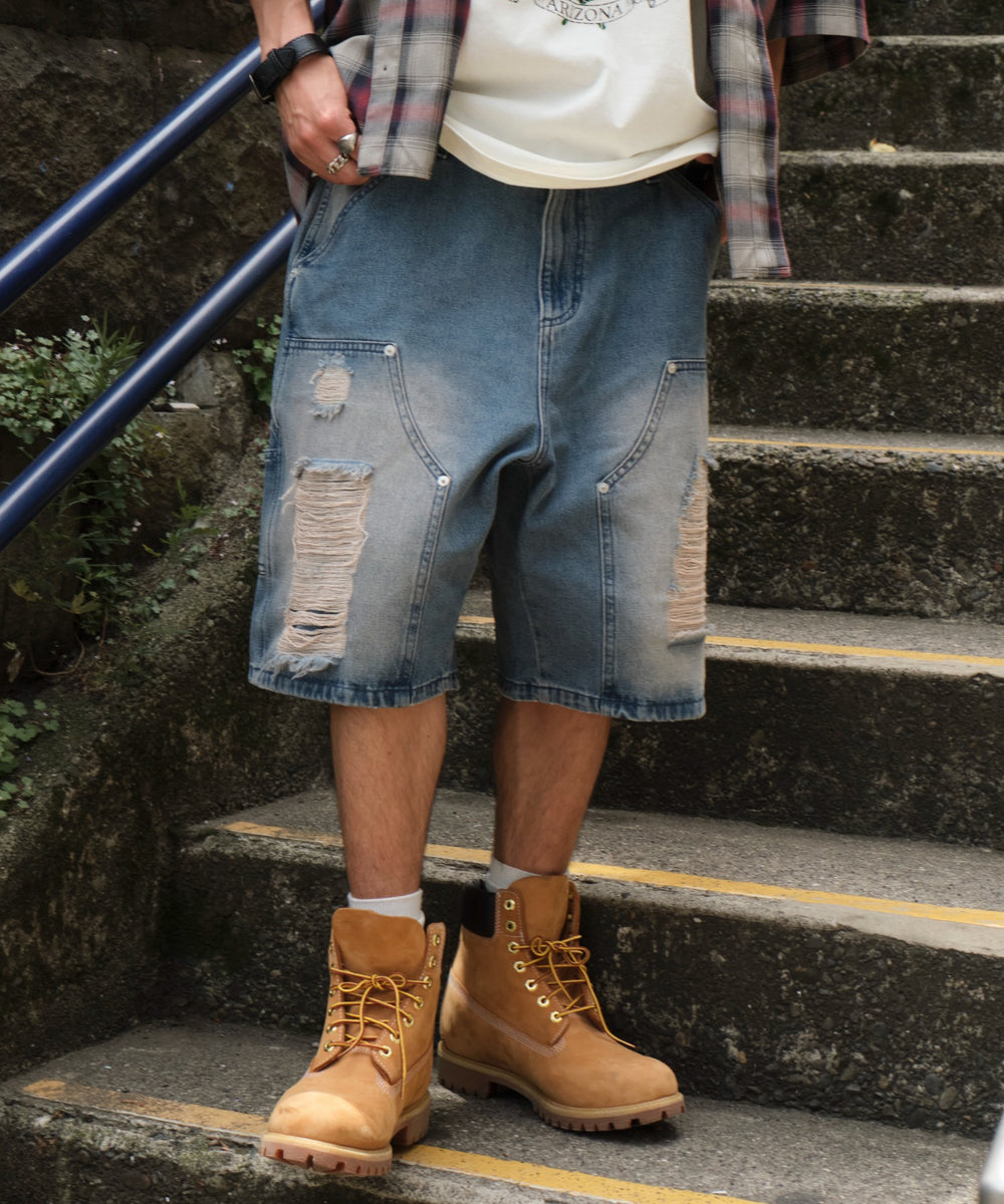 デニム中濃加工 モデル：175cm L着用