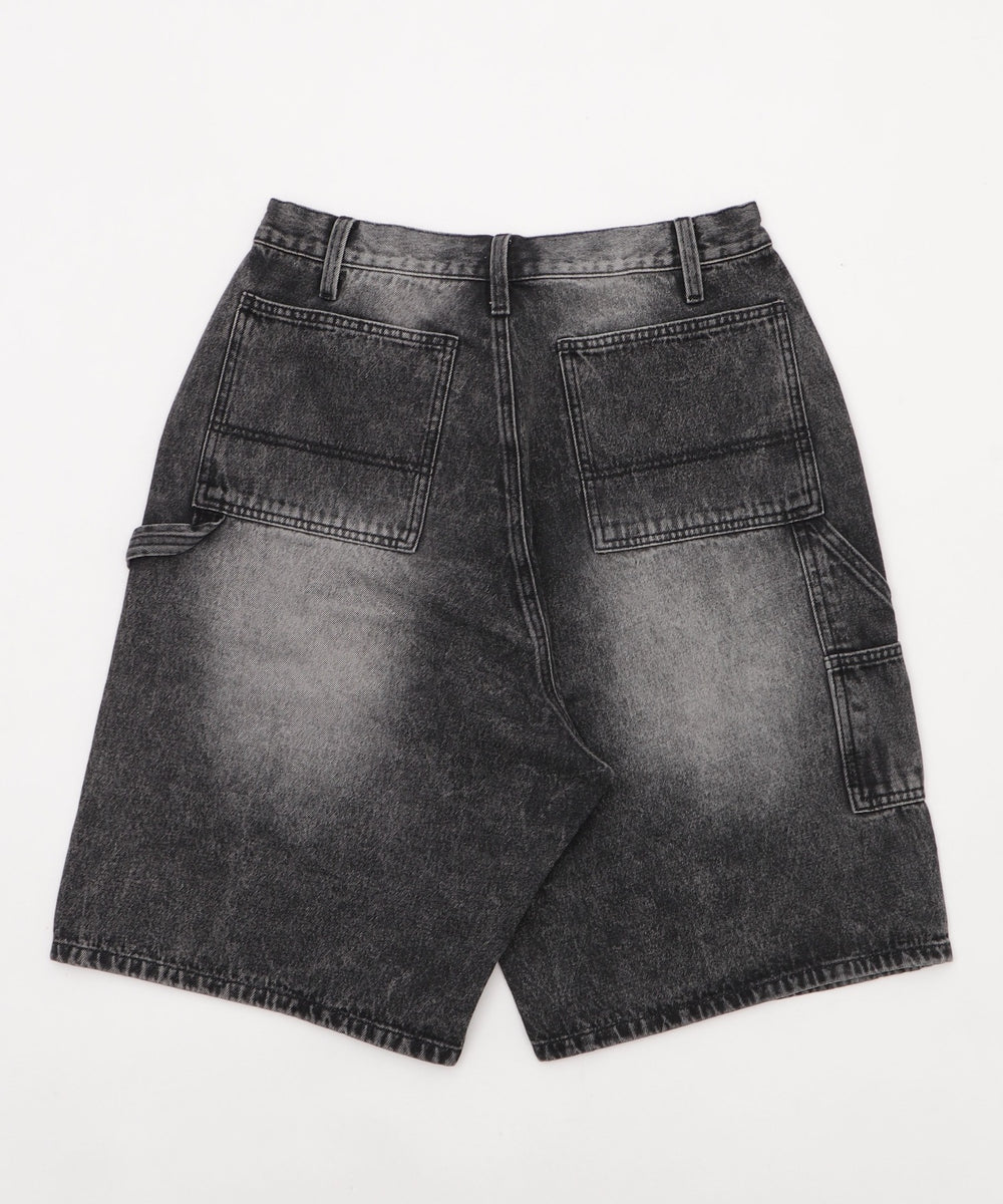ダブルニーダメージデニムショーツ