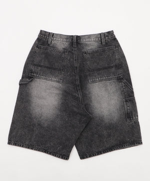 ダブルニーダメージデニムショーツ