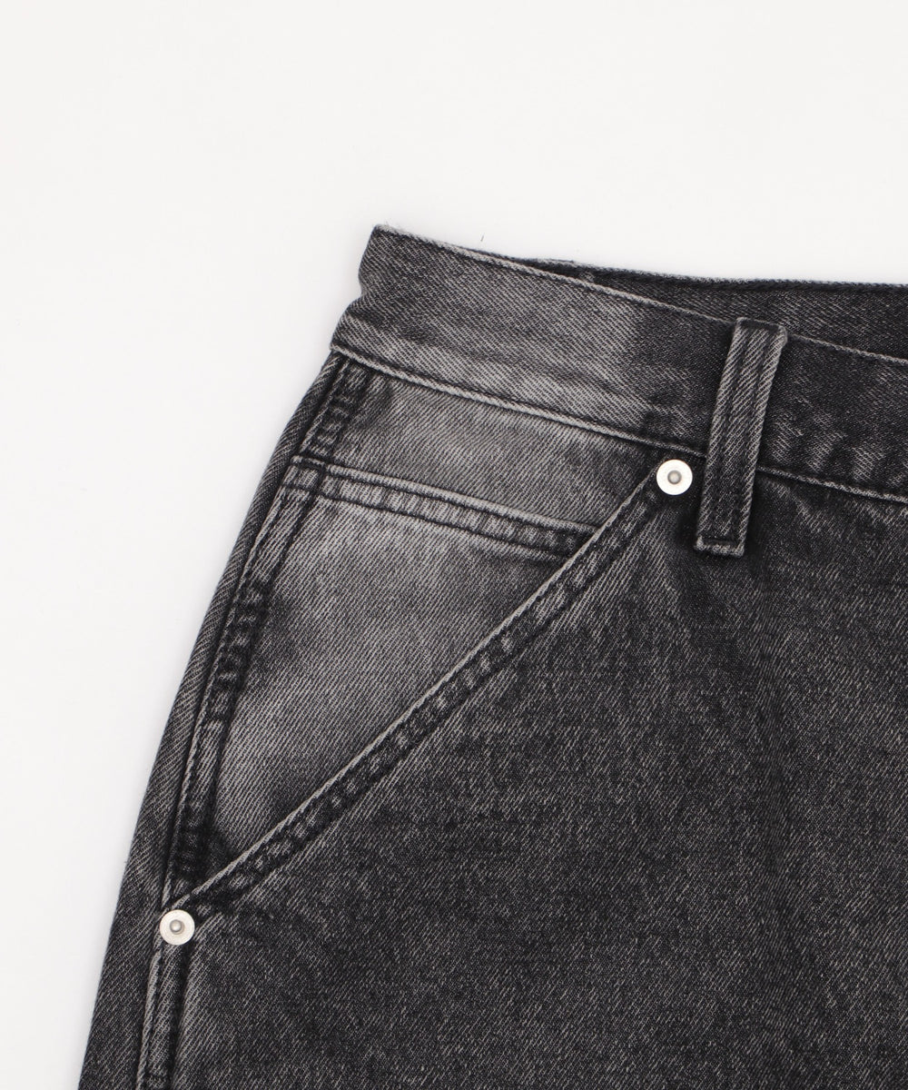 ダブルニーダメージデニムショーツ
