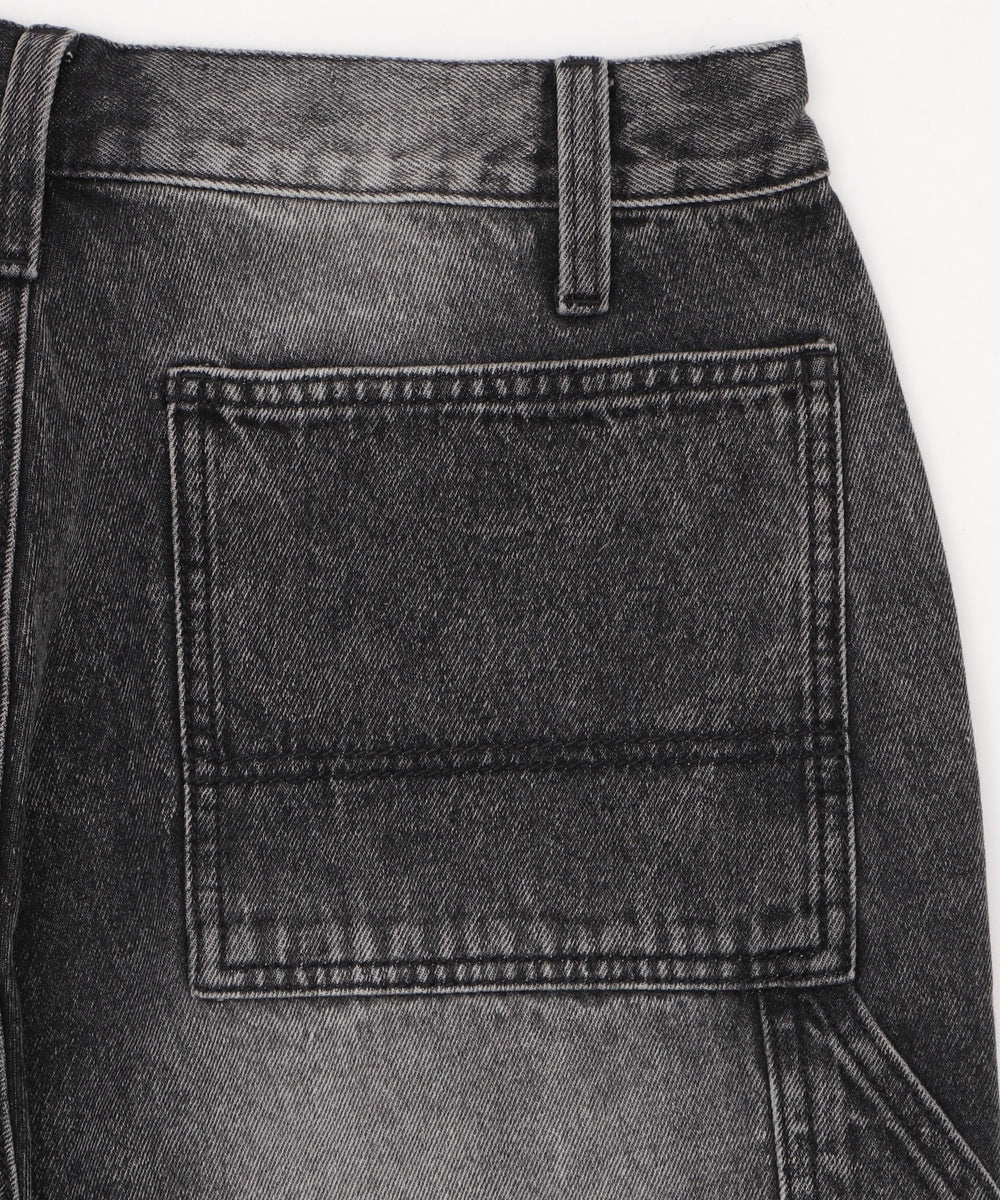 ダブルニーダメージデニムショーツ