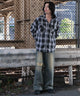 ブラックチェック1　モデル:175cm L着用