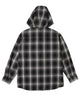 オンブレチェックフードシャツ（LS）
