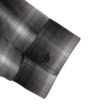 オンブレチェックフードシャツ（LS）