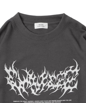 ワッフルグラフィックT（LS）