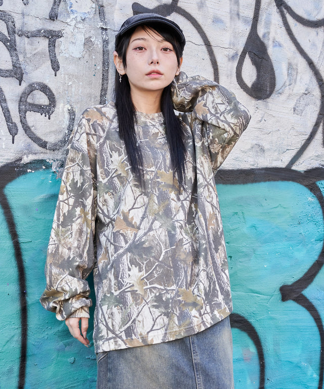 ワッフルパターンT（LS）【一部店舗限定】｜WEGO（ウィゴー