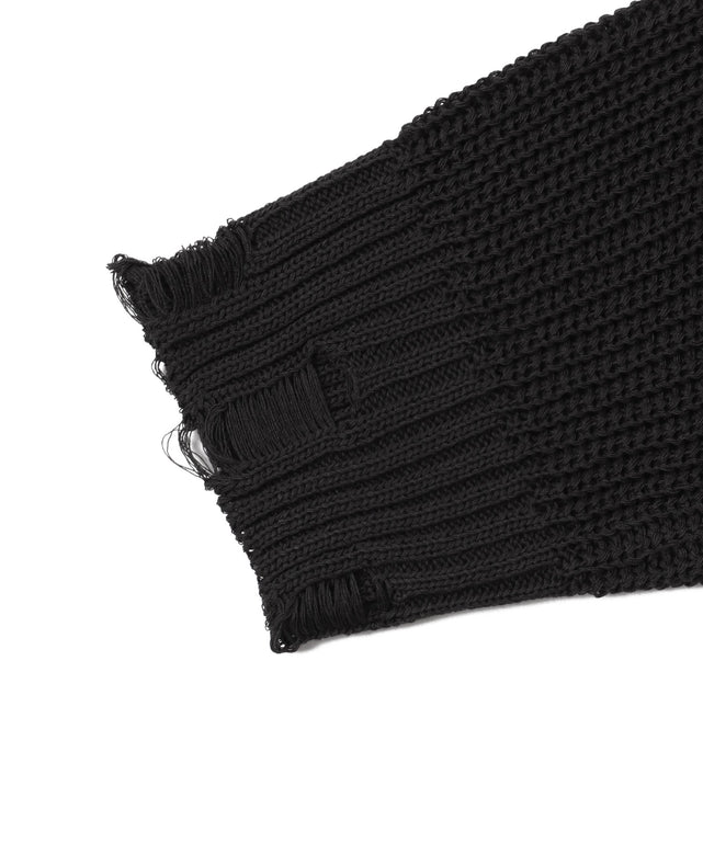 グラフィックダメージニットプルオーバー