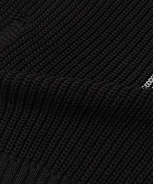 グラフィックダメージニットプルオーバー