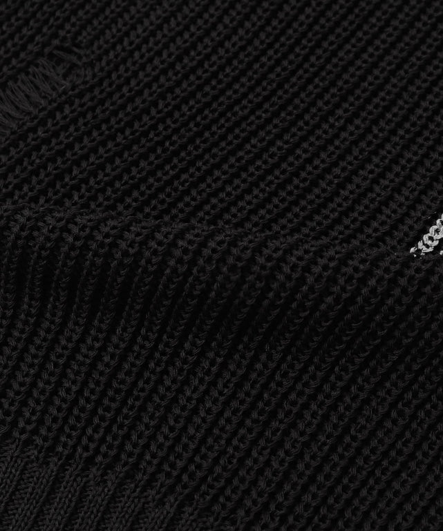 グラフィックダメージニットプルオーバー