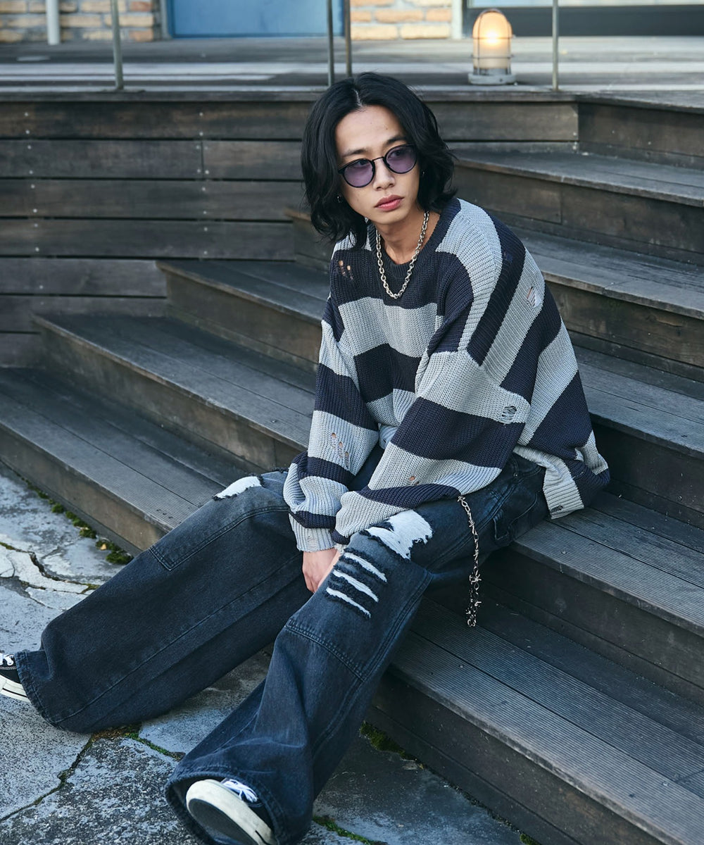 グレーボーダー　モデル:175cm L着用