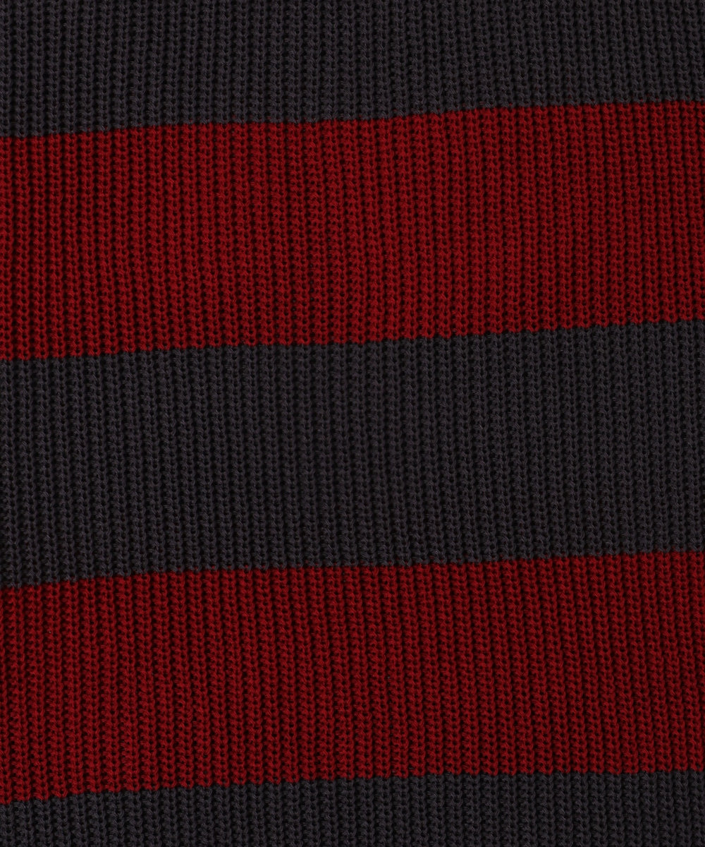 ボーダーダメージニットプルオーバー