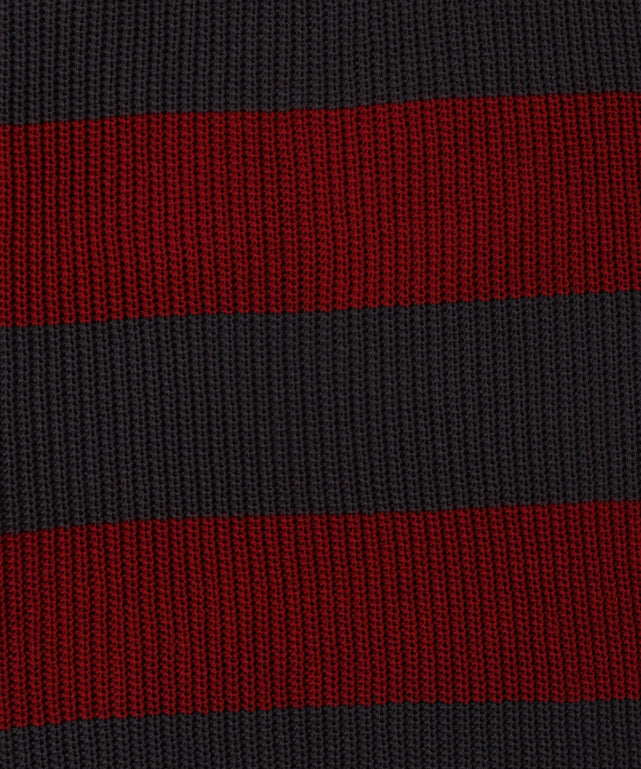 ボーダーダメージニットプルオーバー