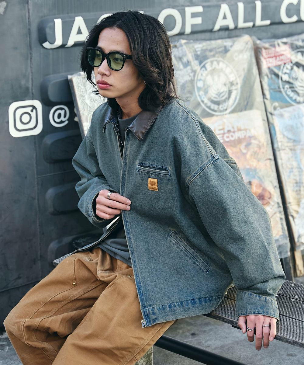 デニム淡加工　モデル:175cm L着用