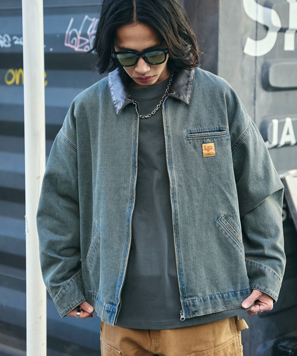 デニム淡加工　モデル:175cm L着用