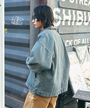 デニム淡加工　モデル:175cm L着用