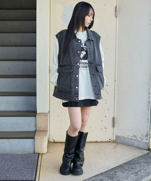 デニムブラックソノタ　モデル:159cm L着用