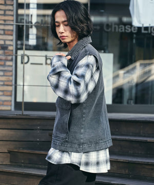 デニムブラックソノタ　モデル:175cm L着用