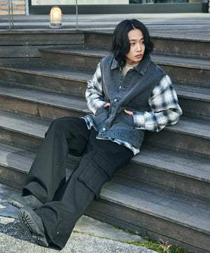 デニムブラックソノタ　モデル:175cm L着用