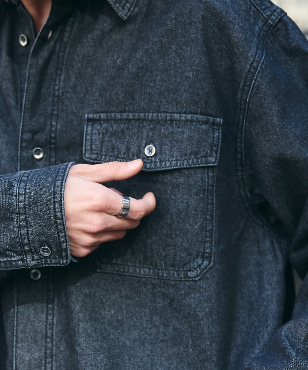 デニムブラックソノタ　モデル:175cm L着用