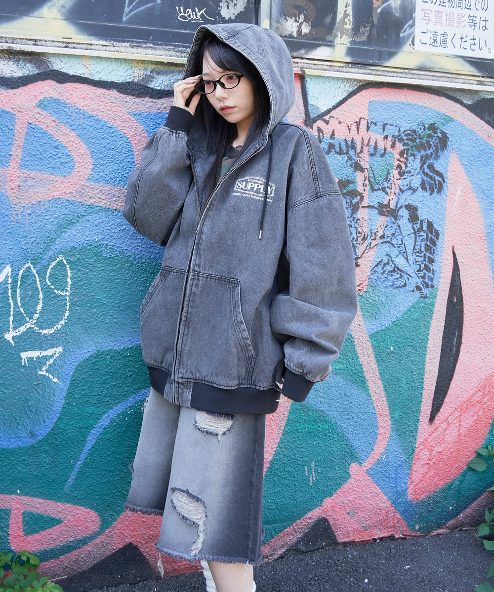 デニムブラックソノタモデル：159cm L着用
