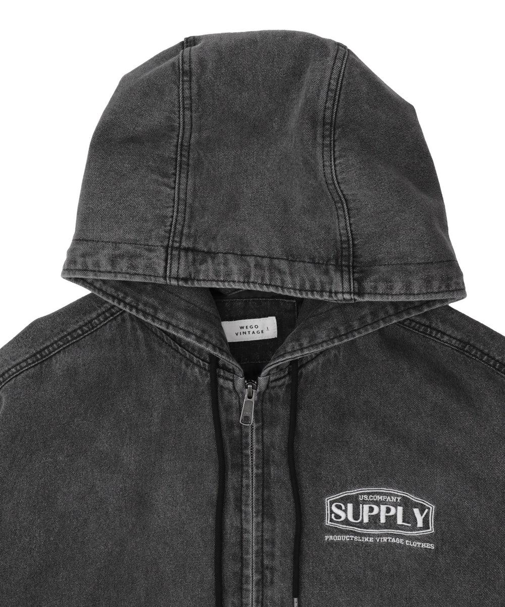 デニムフードブルゾン