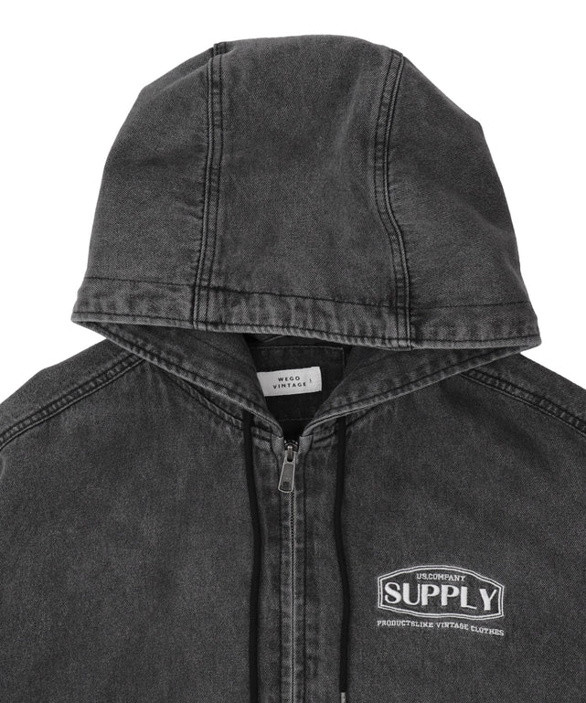 デニムフードブルゾン