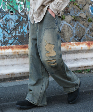 デニム淡加工 モデル：175cm L着用