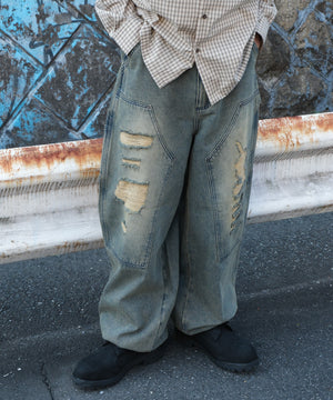 デニム淡加工 モデル：175cm L着用