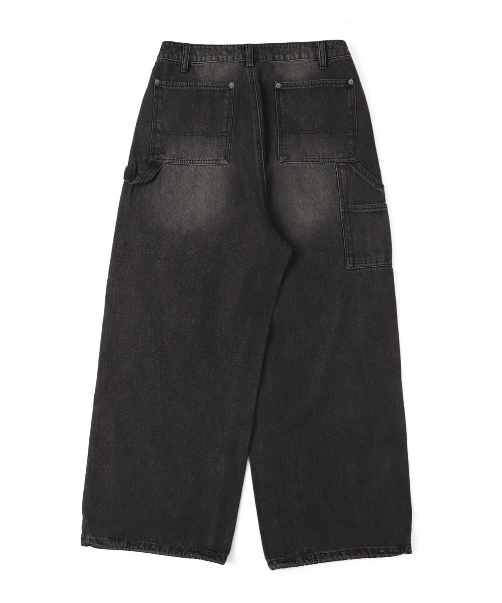 ダブルニーダメージデニムパンツ