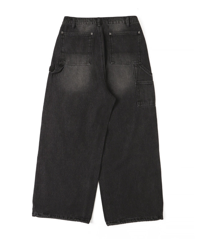 ダブルニーダメージデニムパンツ
