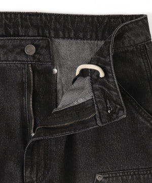 ダブルニーダメージデニムパンツ