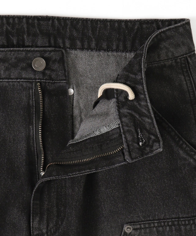 ダブルニーダメージデニムパンツ