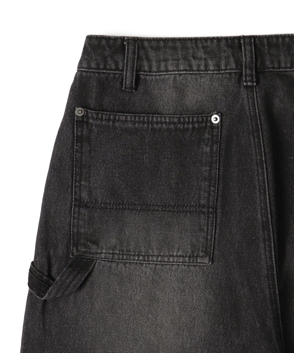 ダブルニーダメージデニムパンツ